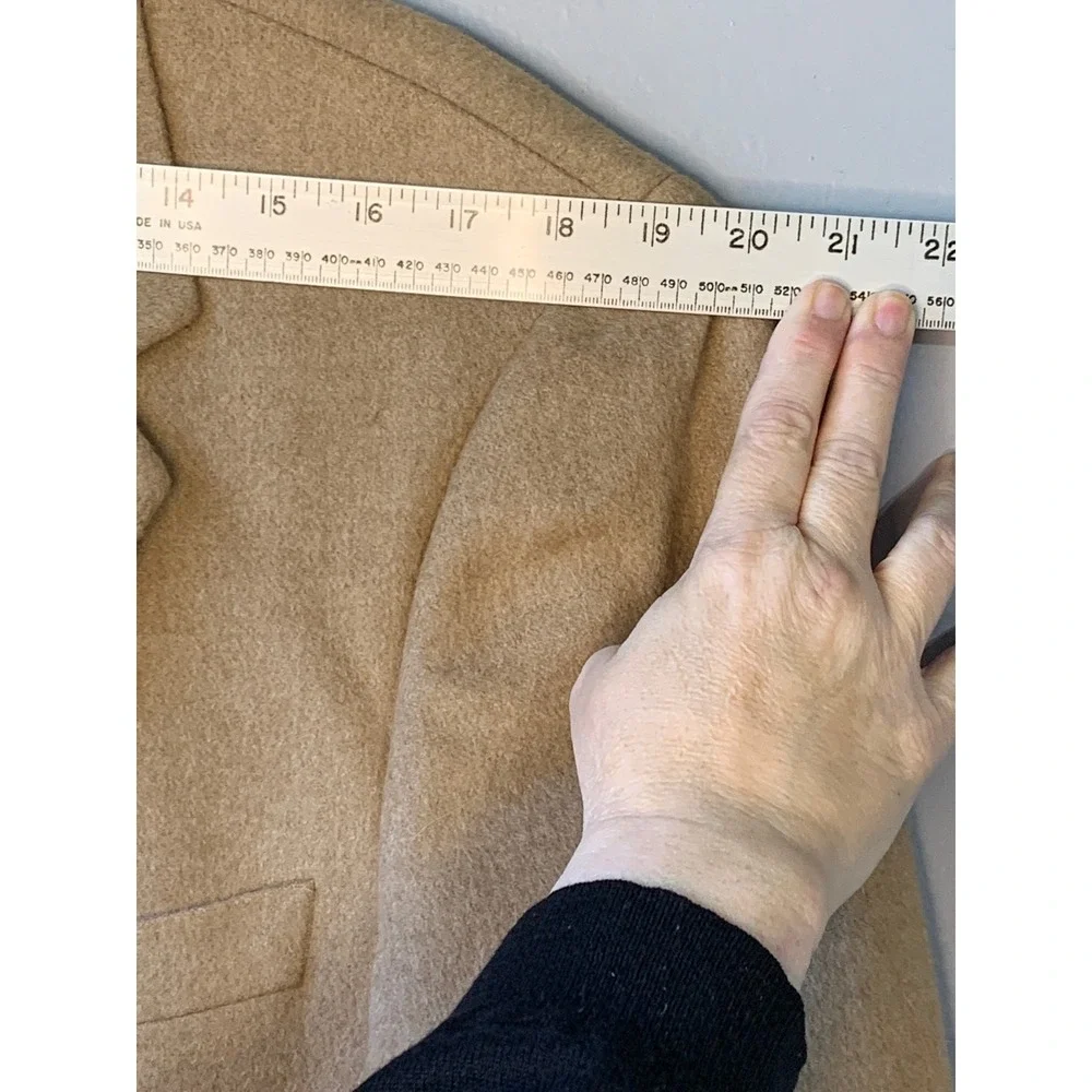 Turnbury est 1980 Mens Camelhair Blazer Sport Coat‎ Size 42R Tan Wool Blend